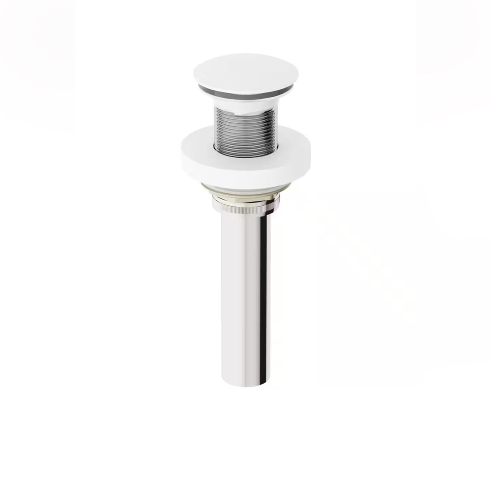 Vessel Bathroom Sink Pop-Up Drain and Mounting Ring in Matte White NIB‎